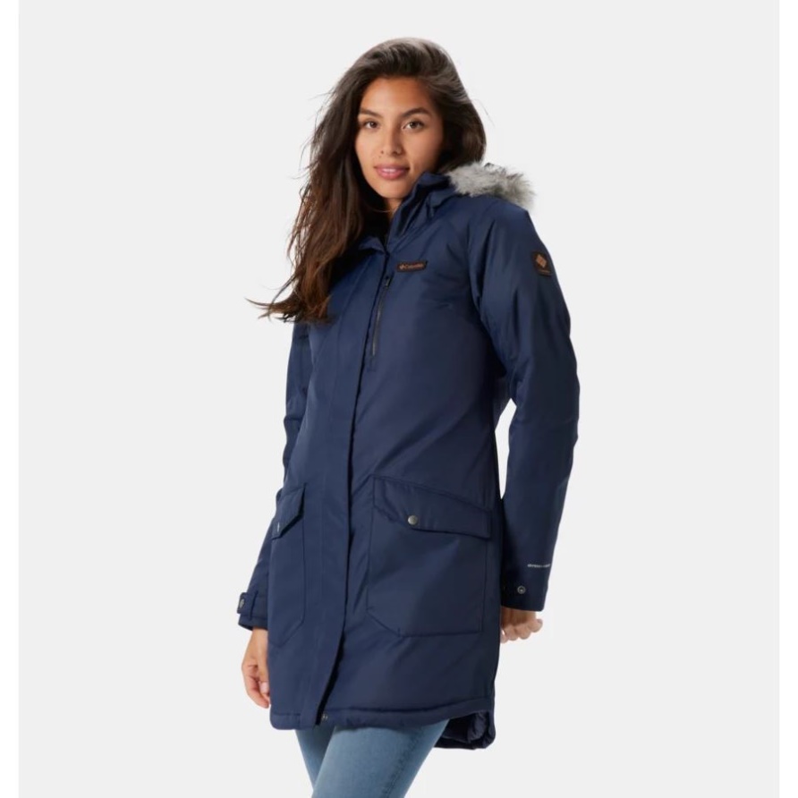 Damen Suttle Mountain Long Synthetic Down Parka Dark Nocturnal Columbia