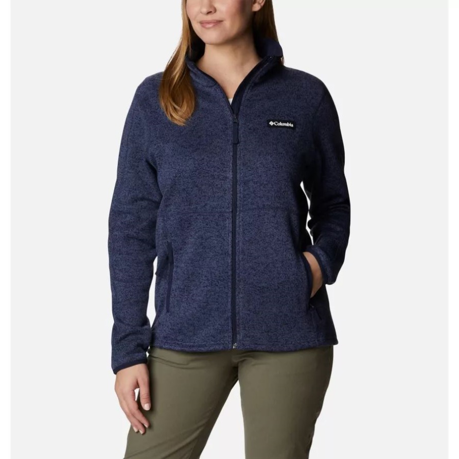 Damen-Pullover Wetterfleece-Jacke Mit Durchgehendem Reißverschluss Dark Nocturnal Heather Columbia