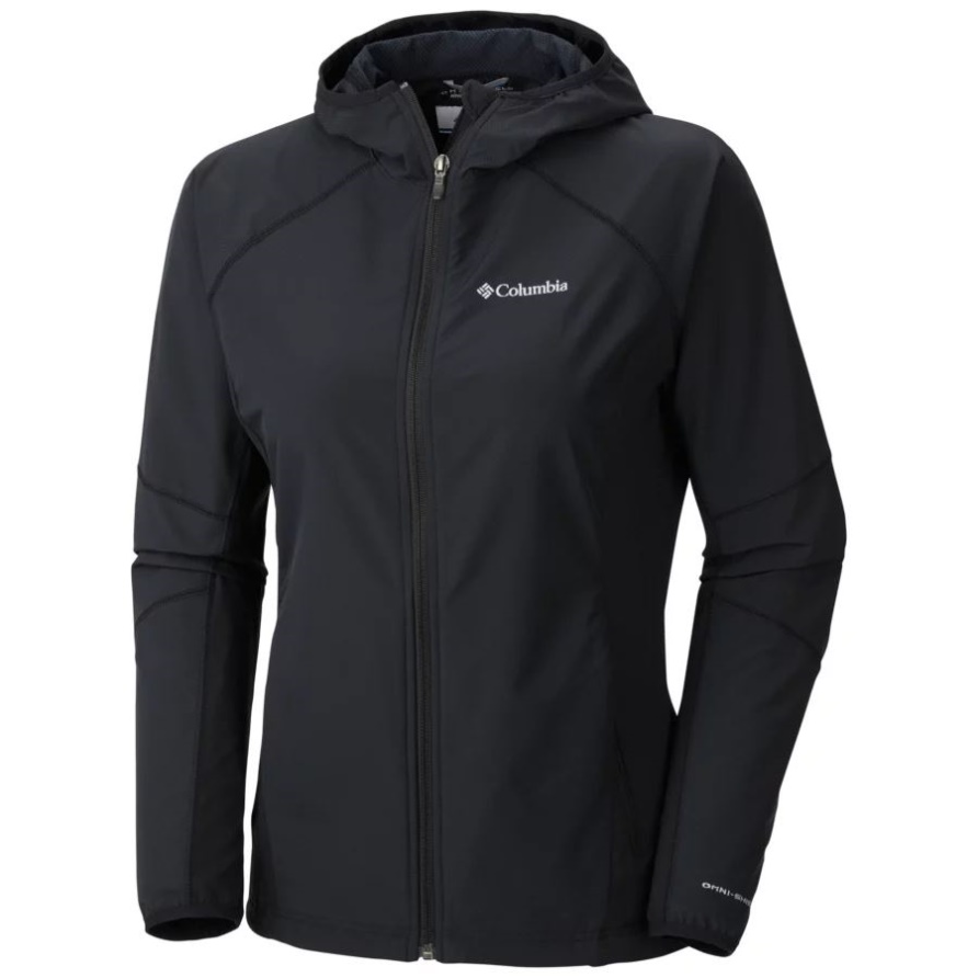 Süße Damen Softshell Kapuzenjacke Columbia Schwarz