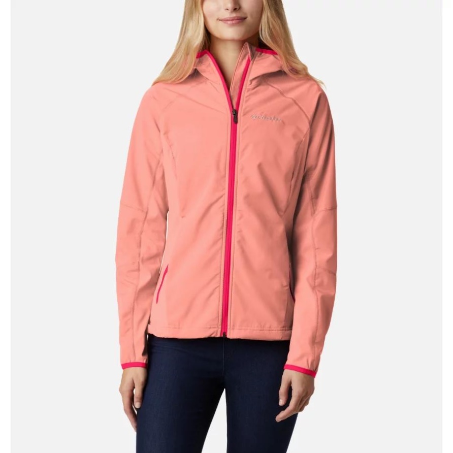 Damen-Sweat-as-Softshell-Hoodie Columbia Coral Reef