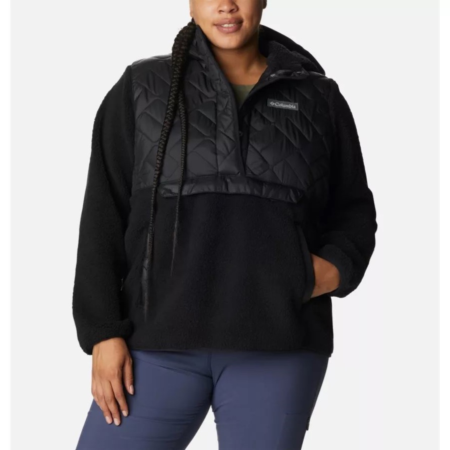 Damen-Sweat-View-Fleecepullover Mit Kapuze Plus Columbia Black