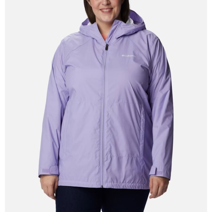 Lange Damenjacke Mit Switchback-Futter In Übergröße Columbia Frosted Purple