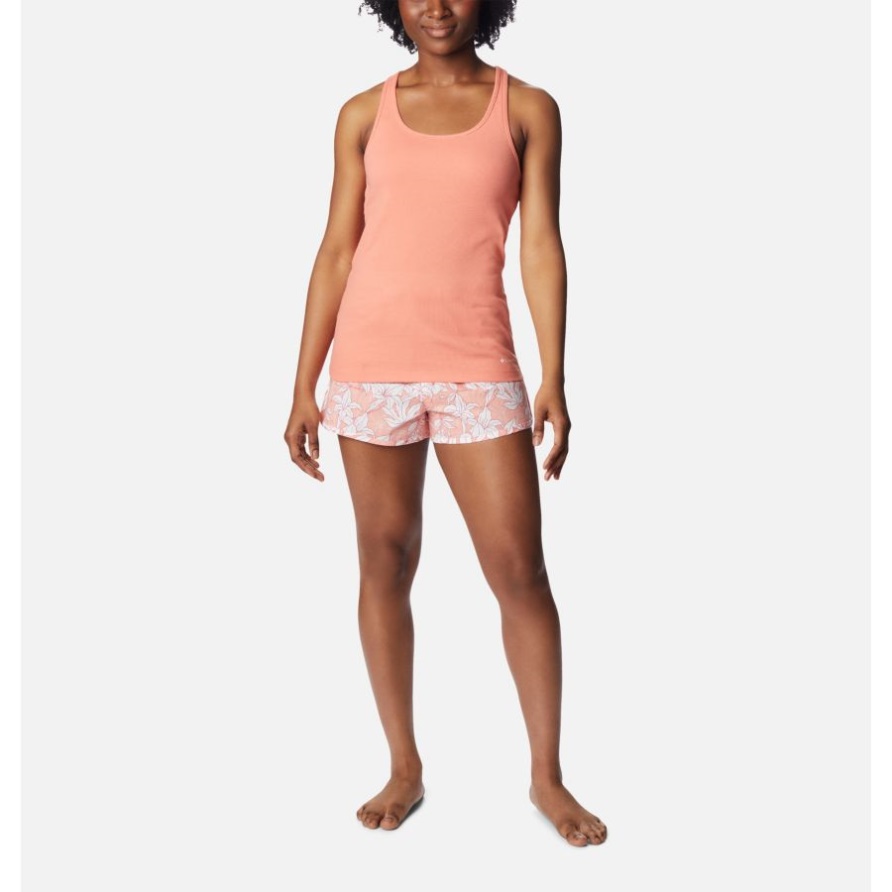Damen Tanktop & Shorts Schlafset Coral Reef / Lakeshore Floral Columbia