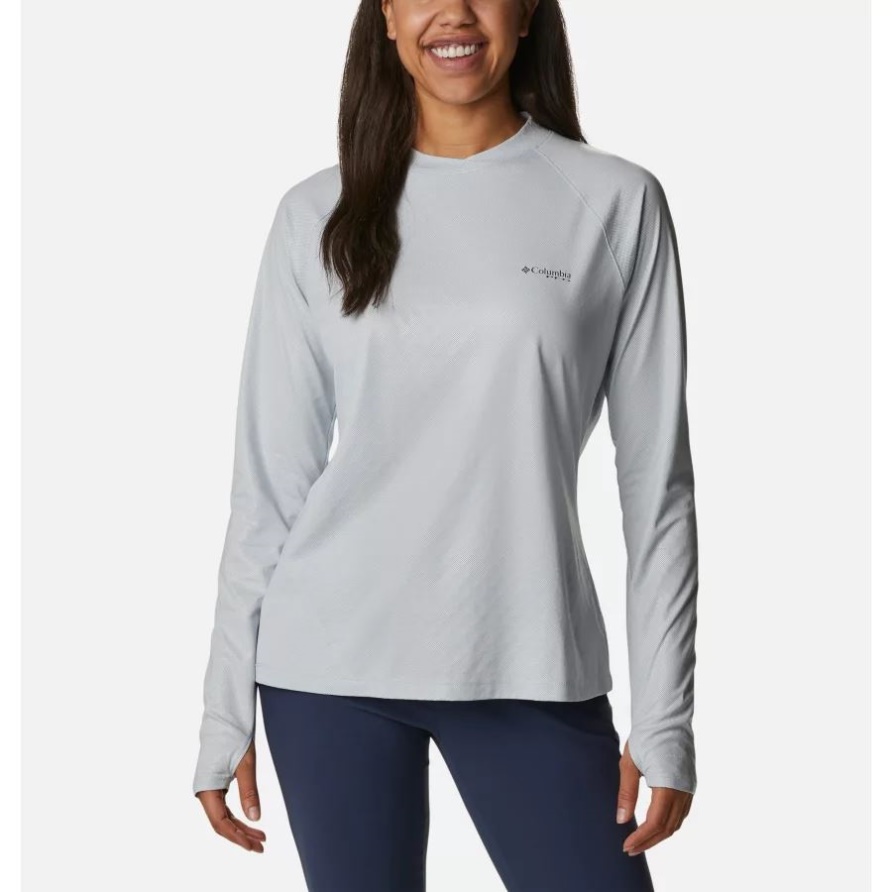 Tidal Deflektor Ice Langarmshirt Für Damen Cirrus Grey Columbia