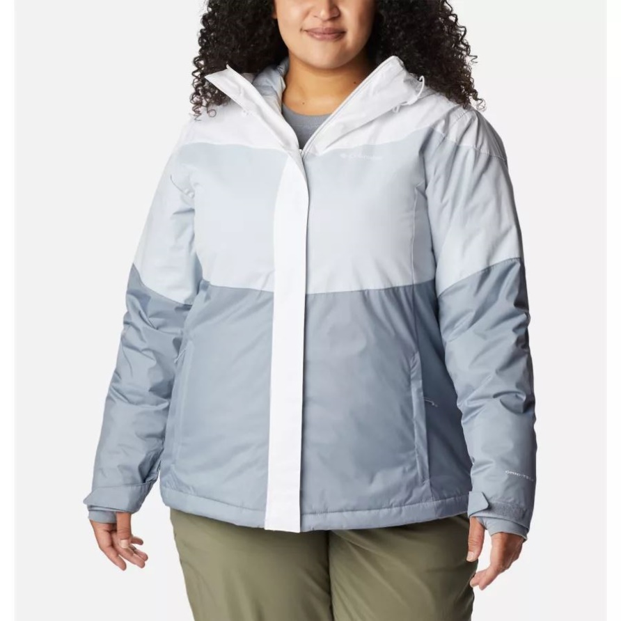 Damen-Tipton-Peak-II-Isolierjacke In Großen Größen Weiß/Tradewinds Grey/Cirrus Grey Columbia