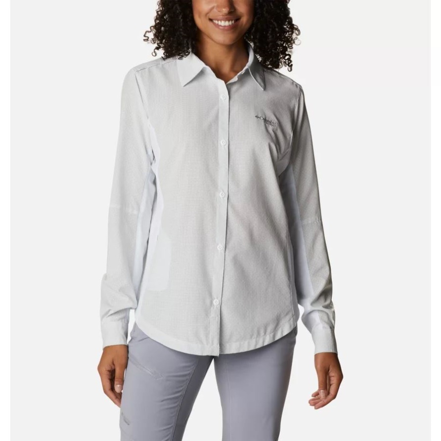 Titan Pass Irico Langarmshirt Für Damen White Heather Columbia