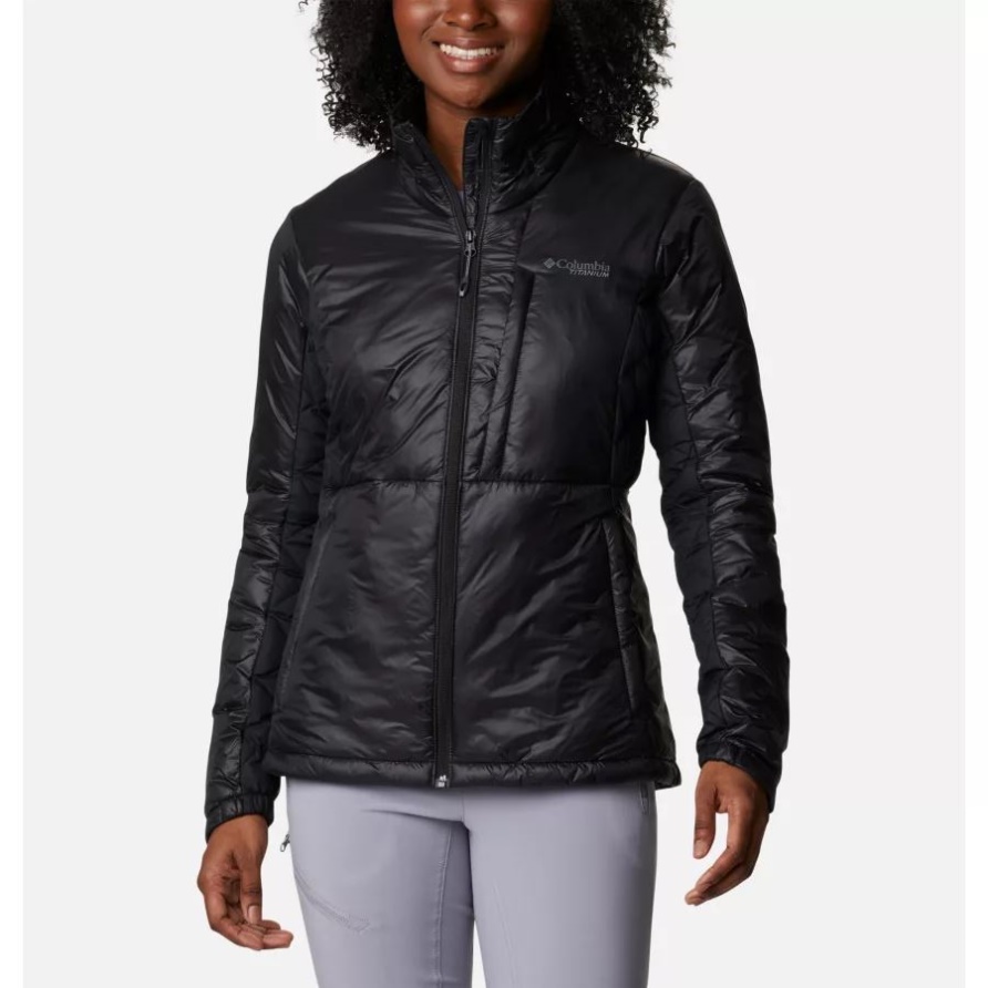 Titan Pass Omni-heat Infinity Doppelwandige Isolierte Hybridjacke Für Damen Black Columbia