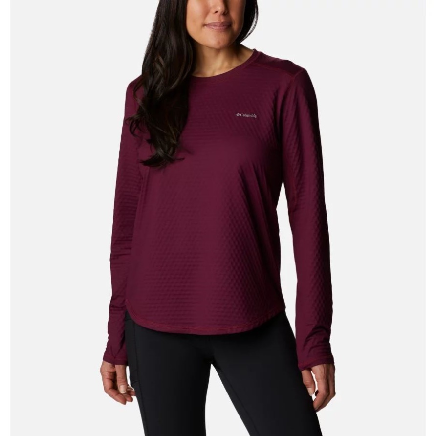 W Bliss Ascent Langarm-Technisches Damen-T-Shirt Columbia Marionberry
