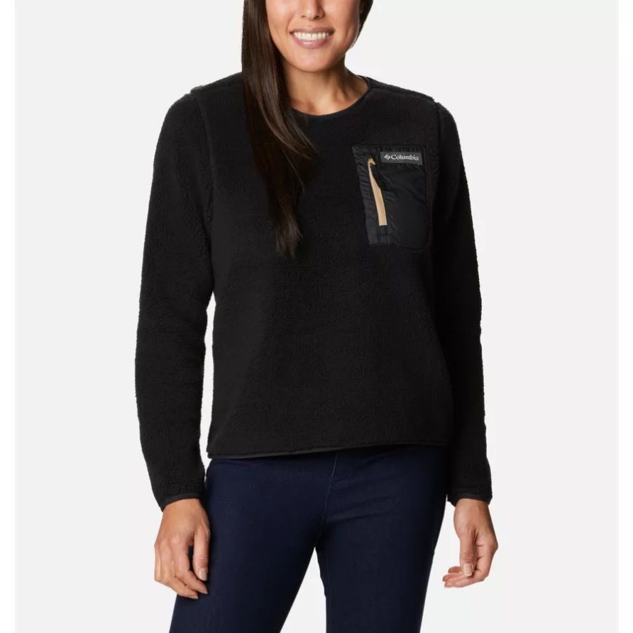 Damen West Bend Sherpa Pullover Mit Rundhalsausschnitt Black Columbia