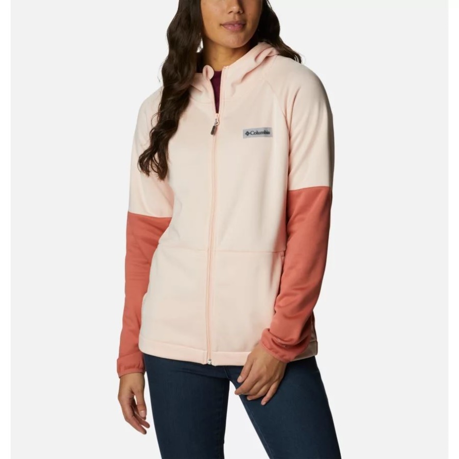 Windgates-Fleecejacke Mit Durchgehendem Reißverschluss Für Damen Pfirsichblüte/Dark Coral Columbia