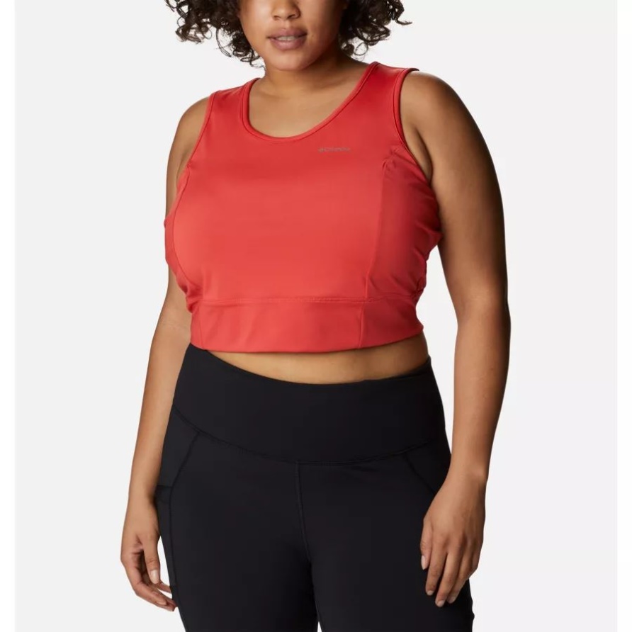 Windgates Ii Bauchfreies Oberteil Für Damen Plus Größe Columbia Red Hibiscus