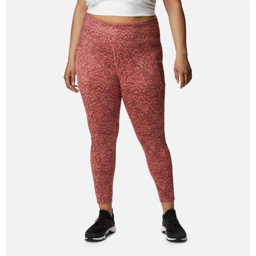Damen-Leggings Von Windgates II In Übergröße Columbia Dark Coral Terrain