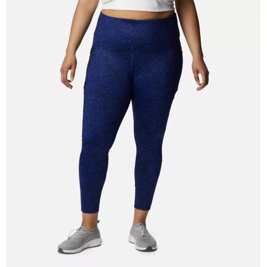 Damen-Leggings Von Windgates II In Übergröße, Dark Sapphire Terrain Columbia