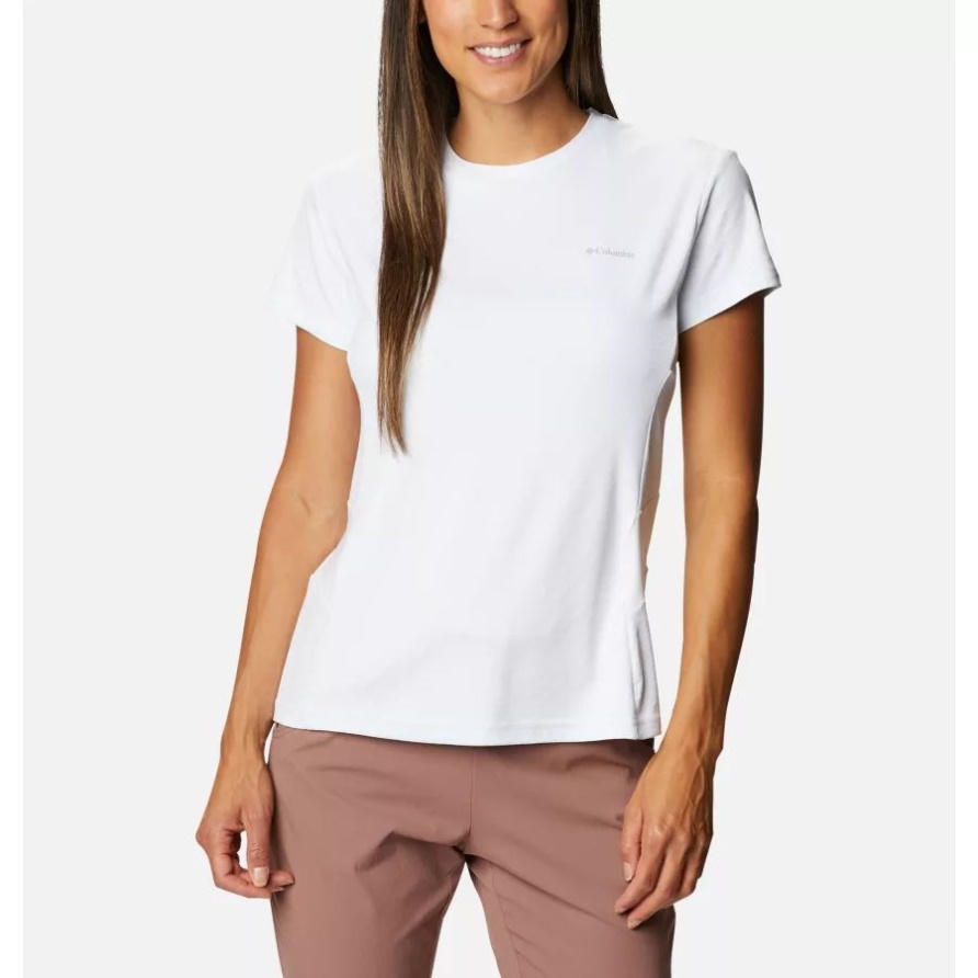 Damen Zero Ice Cirro-Cool Kurzarmshirt Columbia White