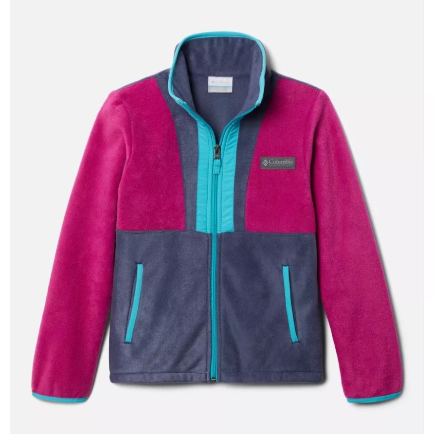 Youth Back Bowl Fleecejacke Wild Fuchsia/nocturnal/geyser Columbia