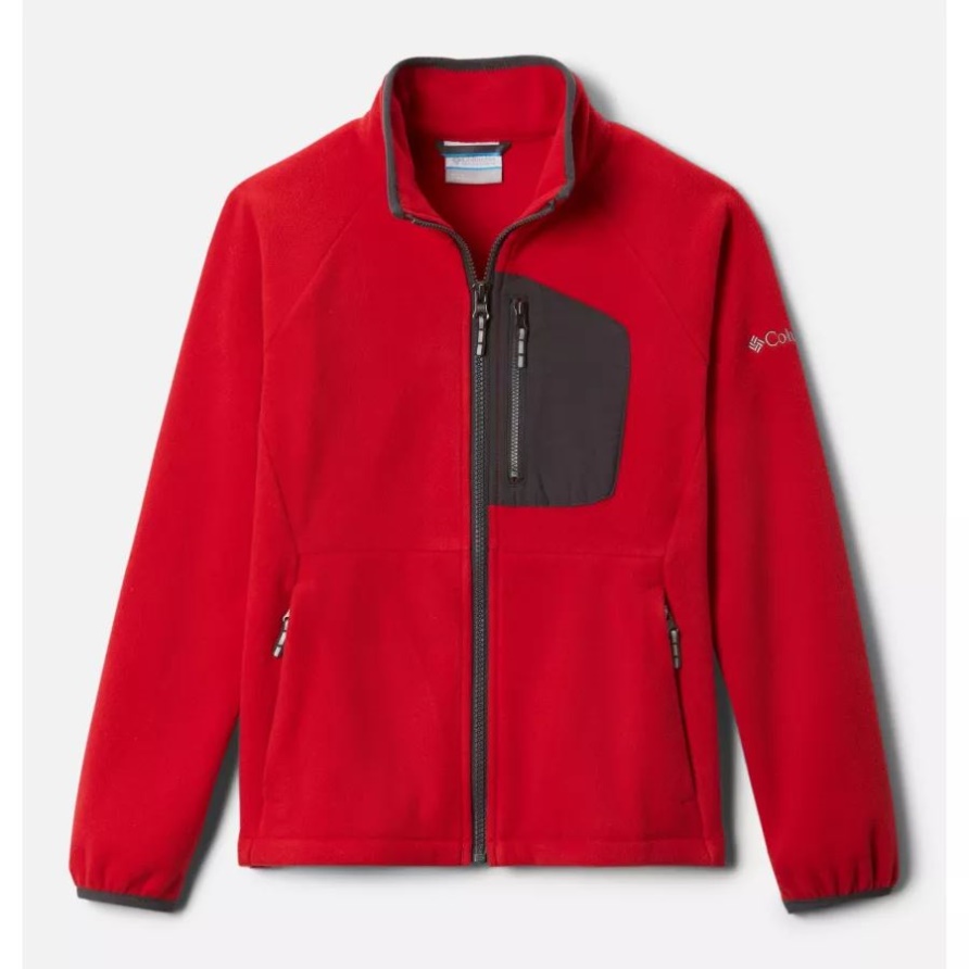 Jugend Fast Trek III Fleecejacke Columbia Mountain Red/Shark