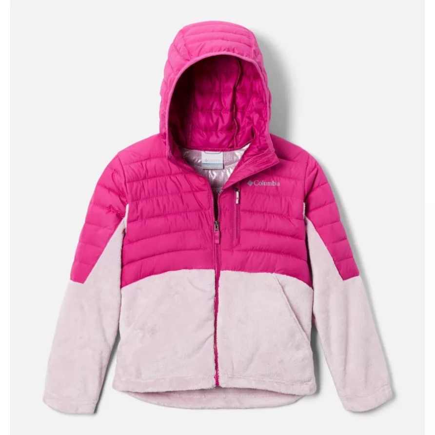 Youth Powder Lite Mädchen Neuheit Isolierte Kapuzenjacke Wild Fuchsia/aura Columbia